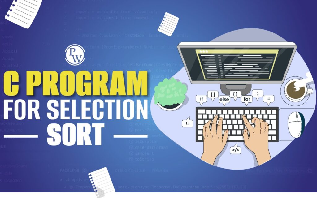 c program for selection sort
