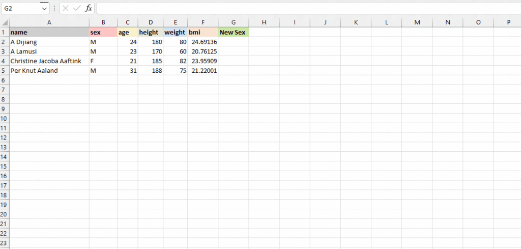 Excel formula using UI