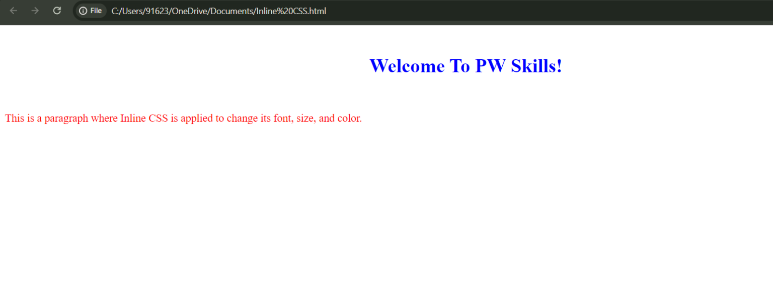 Inline CSS - How To Add CSS