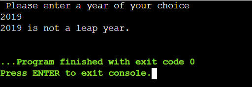 c program to check leap year