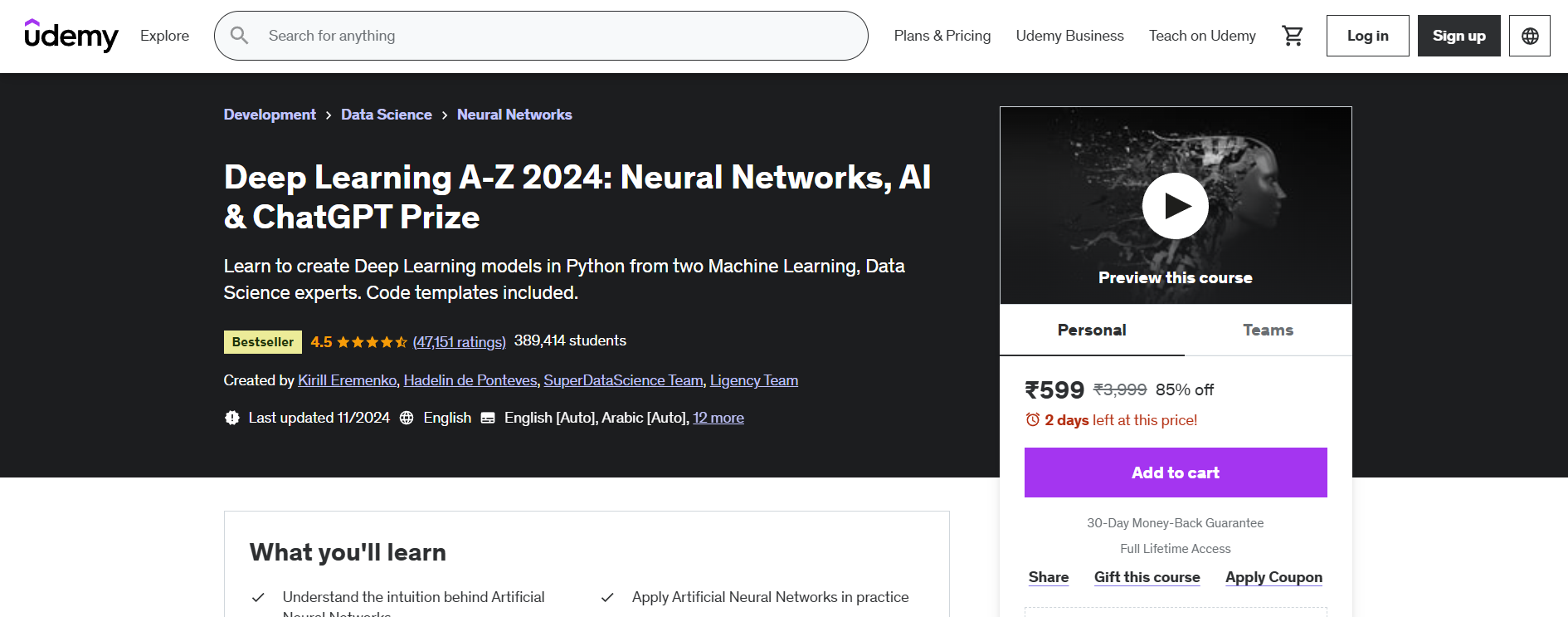 Deep Learning Courses: How to Learn Deep Learning in 2025? 8 Deep learning Courses