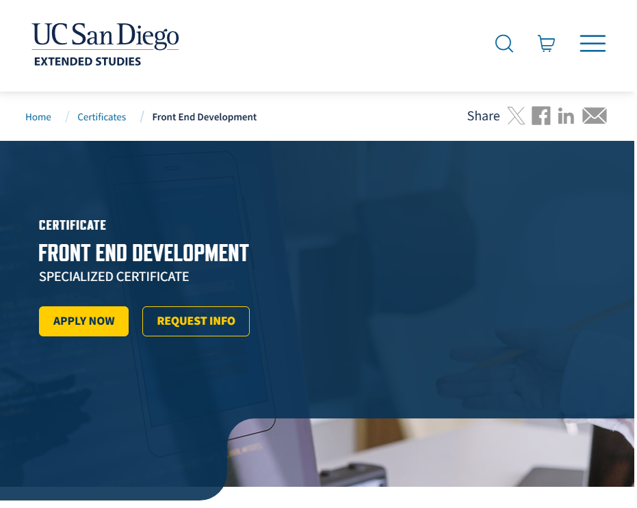 front end developer course