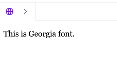 Serif Fonts: Georgia font