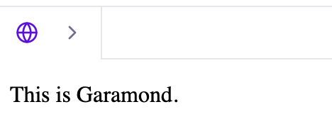 Serif Fonts: Garamond