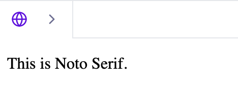 Serif Fonts: Noto Serif