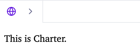 Serif Fonts: Charter