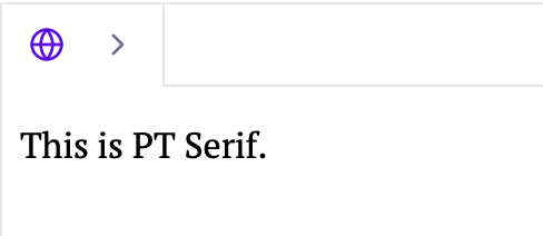 Serif fonts: PT Serif
