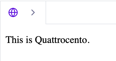 Serif fonts: Quattrocento